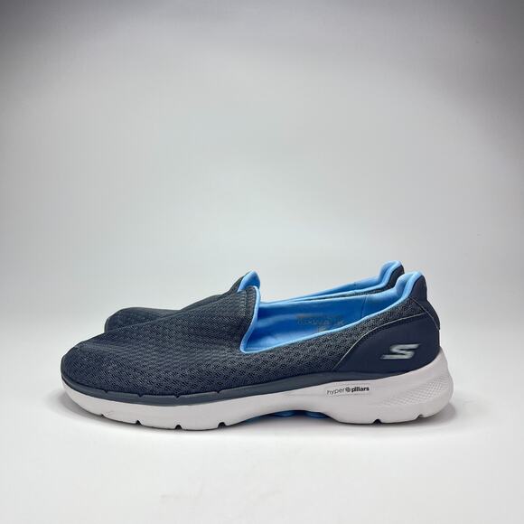 Skechers Go Walk 6 Hyper Pillars Ocean Flash Slip On Shoes Women's Size 10 - Picture 2 of 9